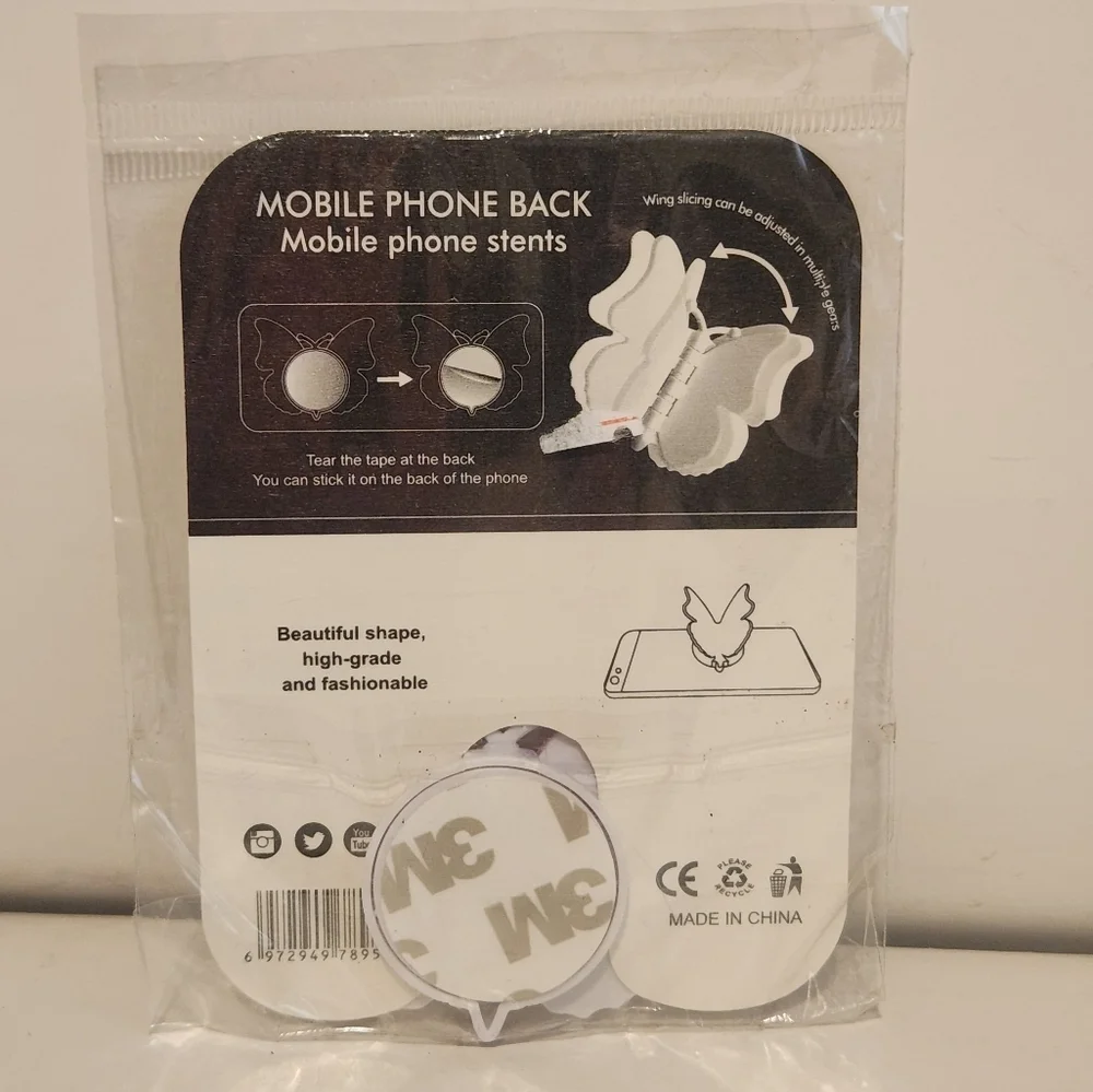 Brand New 2” Purple Butterfly Mobile Phone Back